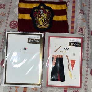 2 Hallmark Harry Potter Birthday Cards - Red and Gold